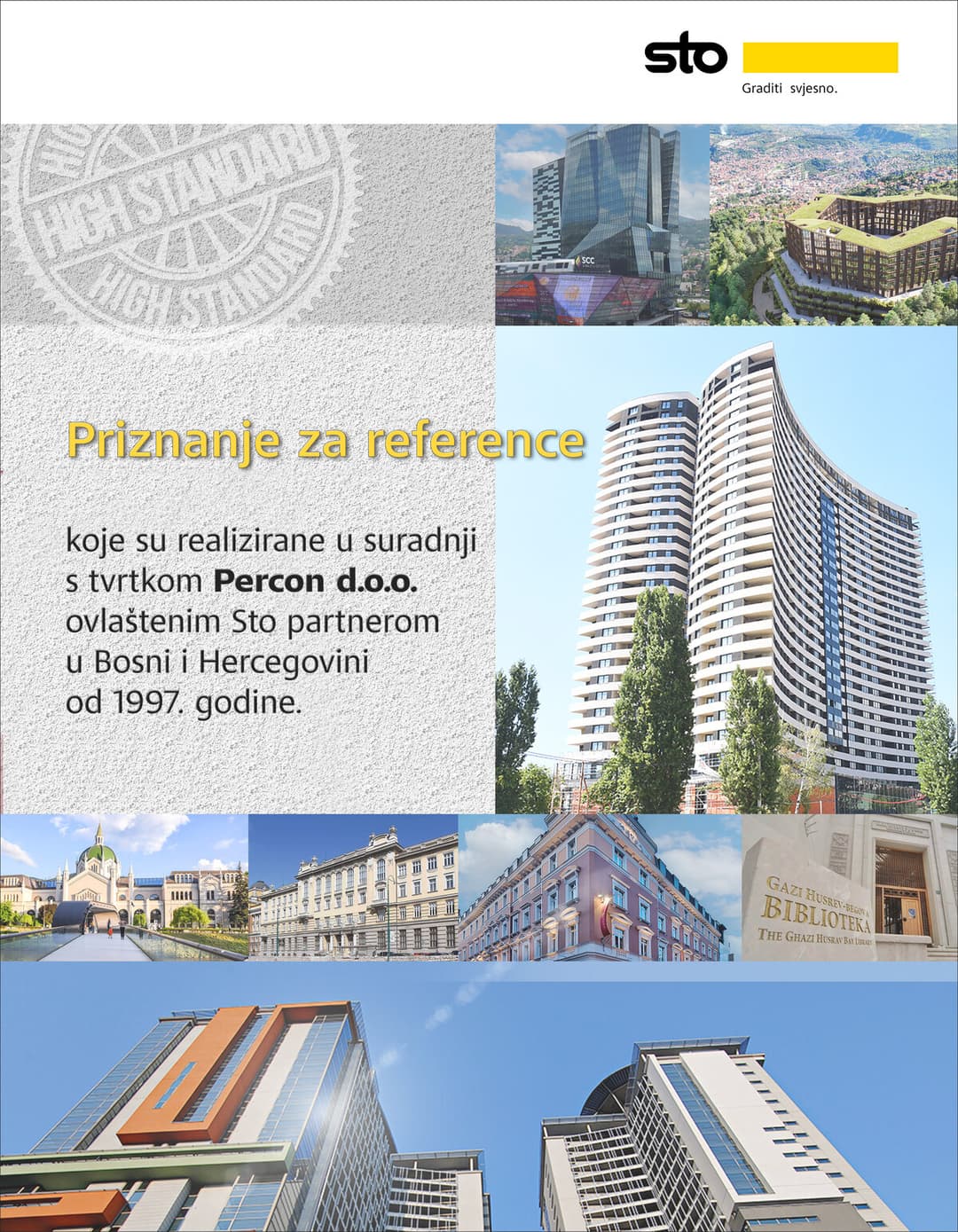 PERCON d.o.o. primio priznanje Sto Ges.m.b.H za referentne objekte u Bosni i Hercegovini